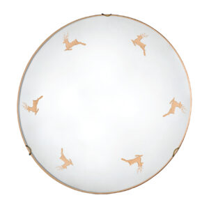 Deckenleuchte NONNA, Altmessing, Hirsch Gold D 50 cm