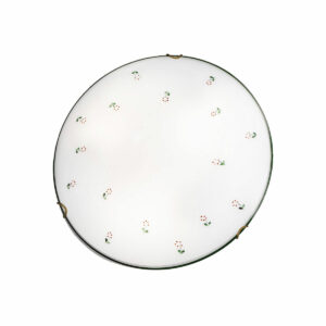 Deckenleuchte NONNA, Altmessing, Streublumen Rosa