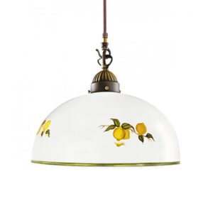 Hängeleuchte NONNA, Altmessing, Limoncelli, Glatter Rand