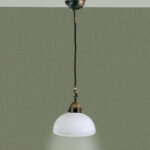 Hängeleuchte NONNA, Altmessing, Weiß