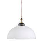 Hängeleuchte NONNA, Altmessing, Weiß