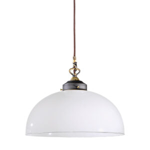 Hängeleuchte NONNA, Altmessing, Weiß