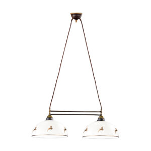 Luster NONNA, Altmessing, Hirsch Gold Länge 75 cm