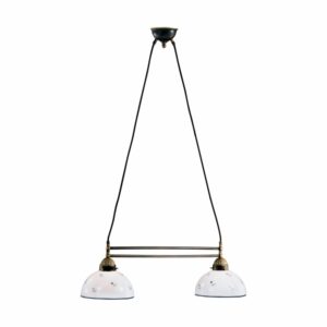 Luster NONNA, Altmessing, Streublumen Blau Glatter R