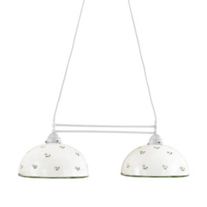 Luster NONNA, Altmessing, Streublumen Blau Glatter R