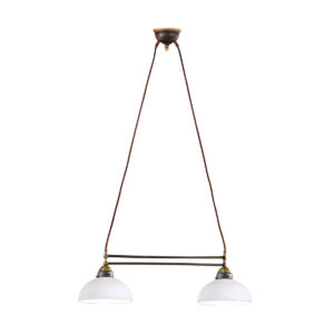 Luster NONNA, Altmessing, Weiß