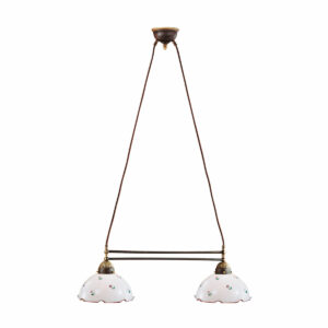 Luster NONNA, Altmessing, Streublumen Rosa