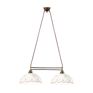 Luster NONNA, Altmessing, Streublumen Rosa