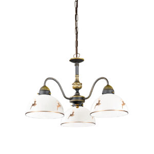 Luster NONNA, Altmessing, Hirsch Gold D 45 cm