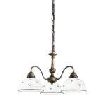 Luster NONNA, Altmessing, Streublumen Blau, Glatter R