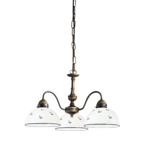 Luster NONNA, Altmessing, Streublumen Blau, Glatter R