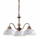 Luster NONNA, Altmessing, Streublumen Grün Glatter R