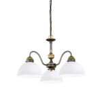 Luster NONNA, Altmessing, Weiß