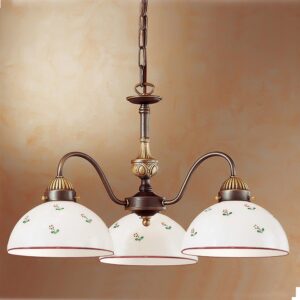 Luster NONNA, Altmessing, Streublumen Rosa Glatter R