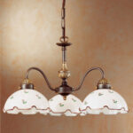 Luster NONNA, Altmessing, Streublumen Rosa