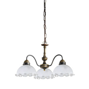 Luster NONNA, Altmessing, Weiß