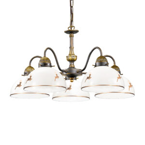 Luster NONNA, Altmessing, Hirsch Gold D 57 cm