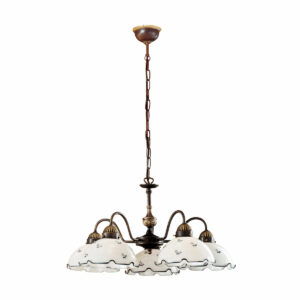 Luster NONNA, Altmessing, Streublumen Blau