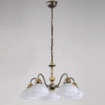 Luster NONNA, Altmessing, Weiß