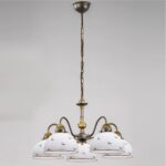 Luster NONNA, Altmessing, Streublumen Rosa Glatter R