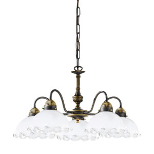 Luster NONNA, Altmessing, Weiß