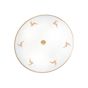 Deckenleuchte NONNA, Altmessing, Hirsch Gold D 42 cm