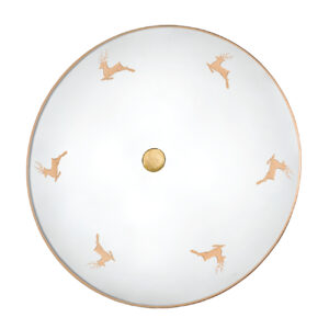 Deckenleuchte NONNA, Altmessing, Hirsch Gold D 54 cm