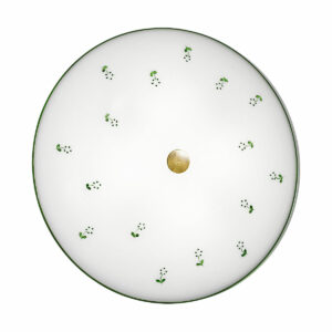 Deckenleuchte NONNA, Altmessing, Streublumen Grün