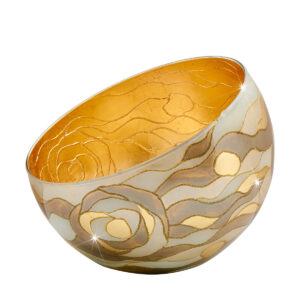 Schale schräg aqua champagne, Dm 25, Höhe 10