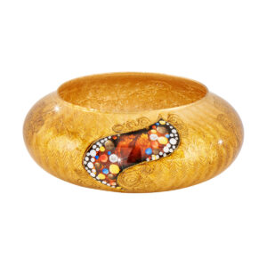 Schale flach KISS gold, Dm 25, Höhe 12