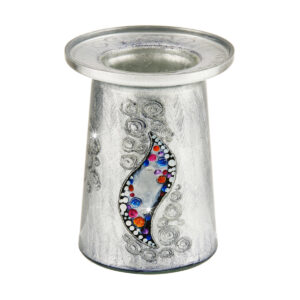 Kerzenständer Kiss silber, H 19, Dm 14