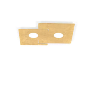 Deckenleuchte SQUARE, Weiß, Blattgold