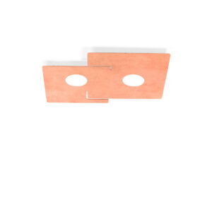 Deckenleuchte SQUARE, Weiß, Blattkupfer