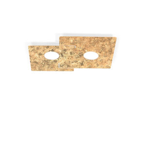 Deckenleuchte SQUARE, Weiß, Vintage Gold