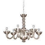 Luster MURANO ERIZZO, Muranoglas, Chrom