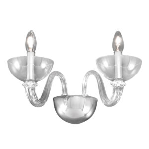 Wandleuchte MURANO ERIZZO, Muranoglas, Chrom