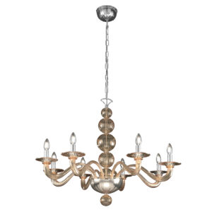 Luster MURANO TIEPOLO, Muranoglas, Chrom