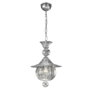 Hängeleuchte MURANO TIEPOLO, Muranoglas, Chrom